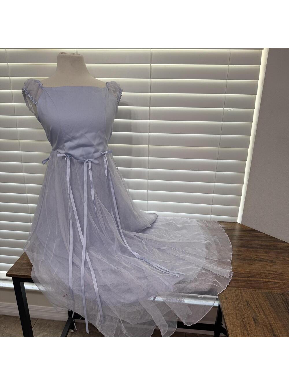 Pretty by Biscotti Girls Light Blue Tulle Party Dress Size 14